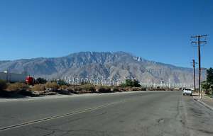 Wind power plants near Palm Springs