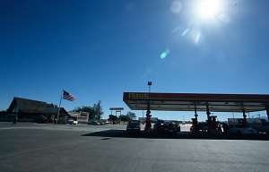 Gas station in the Mojave Desert