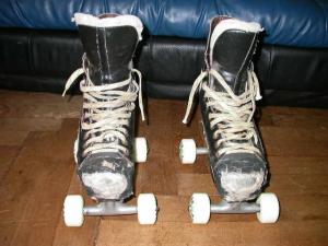 Daniel Knopf's skate<br> front view