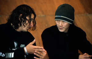 Fahrer: Terence Bougdour und Jocke Olsson (angeregt ins Gespr&auml;ch vertieft)