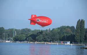 Der 24-Heures-Ballon setzt zur Landung an